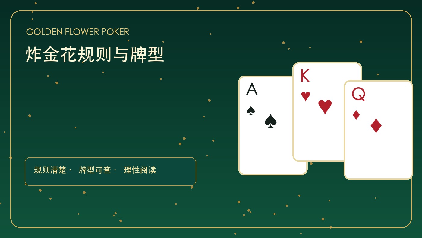 Golden Flower Poker 炸金花规则与三张牌型